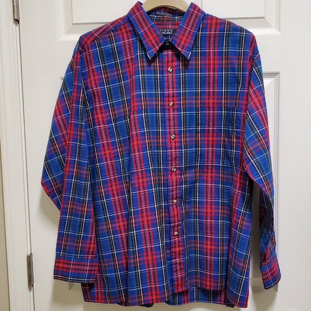 Men's Long Sleeved Plaid Shirt